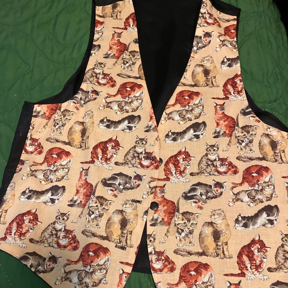 Cute vest with cats